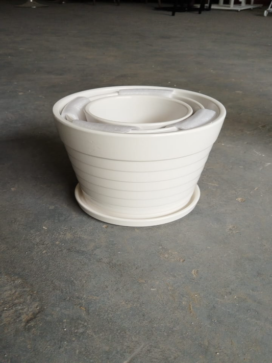 Concri White Pot